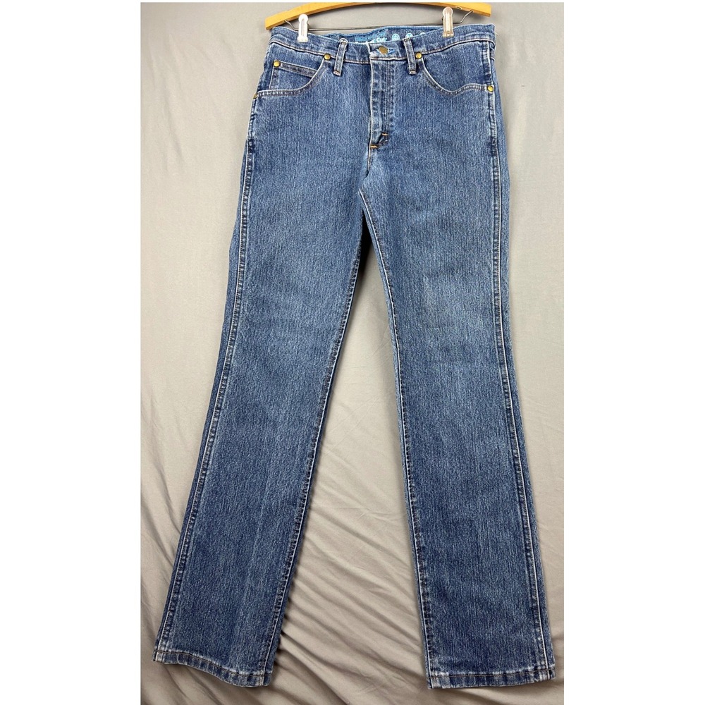 Wrangler Jeans Mens 32x34 Cowboy Cut Slim Fit Blue Premium Performance Excellent